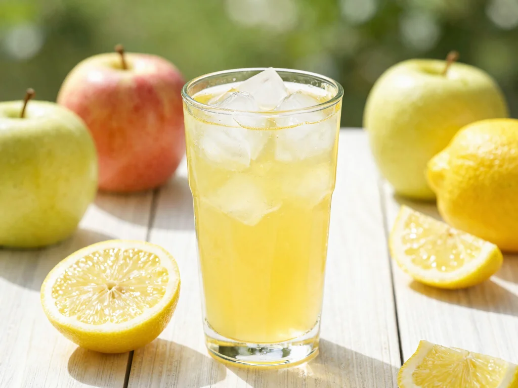 18 Juice Recipes with Apples (Crunchy & Fresh) - 10. Apple Lemonade Juice 1