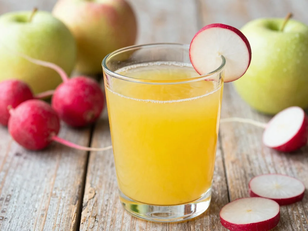18 Juice Recipes with Apples (Crunchy & Fresh) - 14. Apple Radish Juice 1