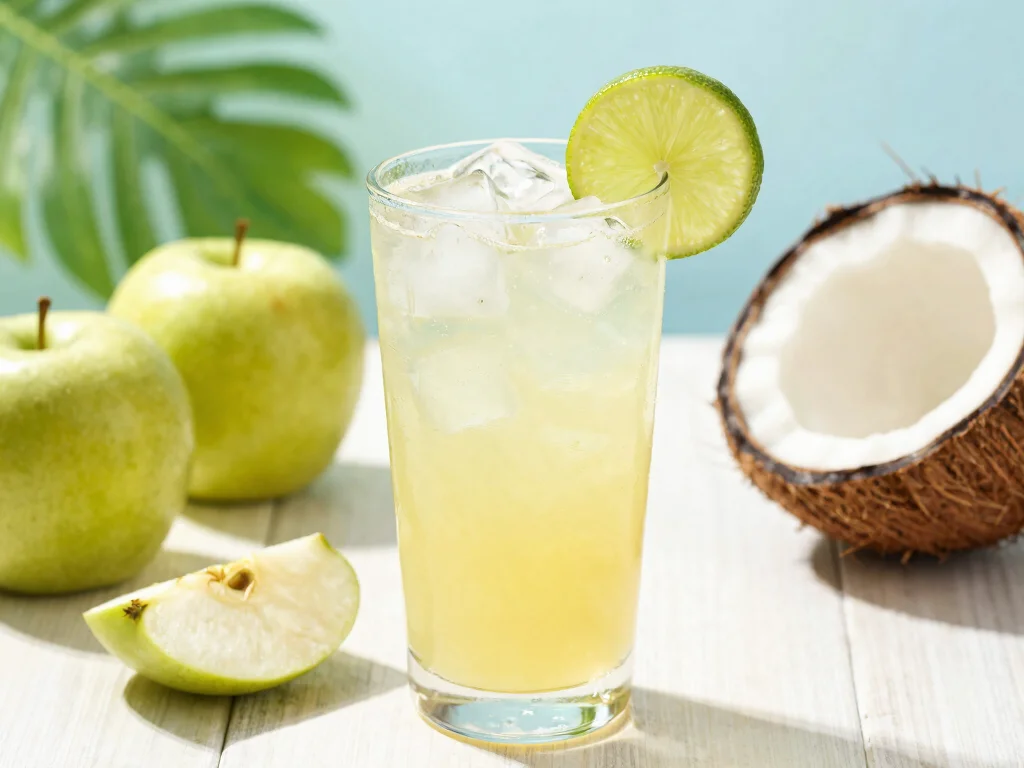 18 Juice Recipes with Apples (Crunchy & Fresh) - 6. Tropical Apple Coconut Juice 1
