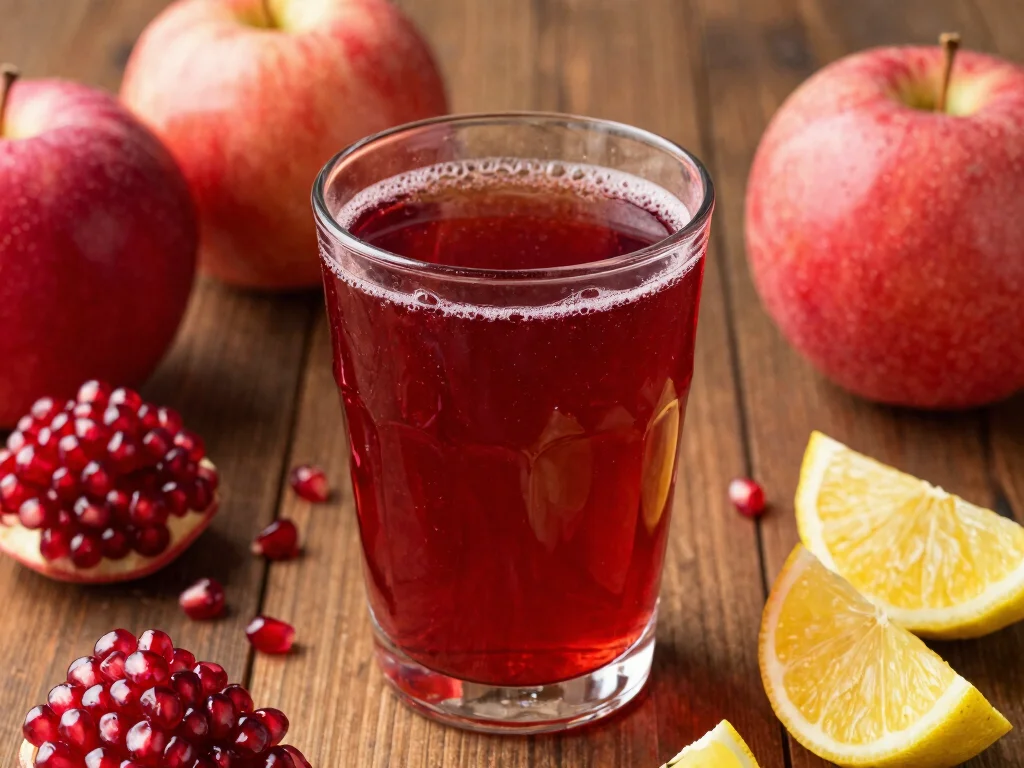 18 Juice Recipes with Apples (Crunchy & Fresh) - 7. Apple Pomegranate Juice 1