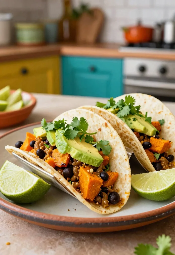 18 One-Pot Vegetarian Meals with Minimal Cleanup - 10. One-Pot Sweet Potato and Black Bean Tacos 1