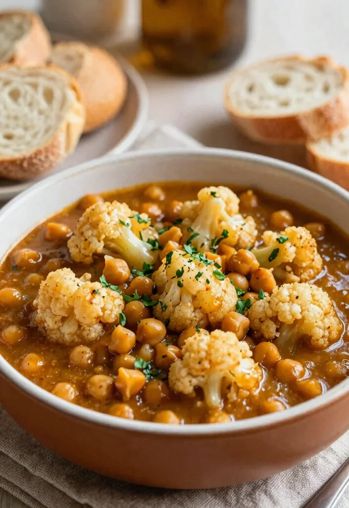 18 One-Pot Vegetarian Meals with Minimal Cleanup - 11. One-Pot Cauliflower and Chickpea Stew 1