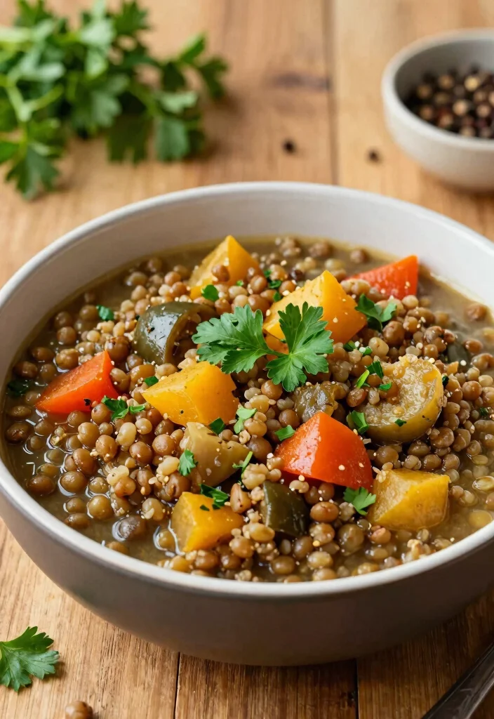 18 One-Pot Vegetarian Meals with Minimal Cleanup - 3. Hearty Lentil and Quinoa Stew 1