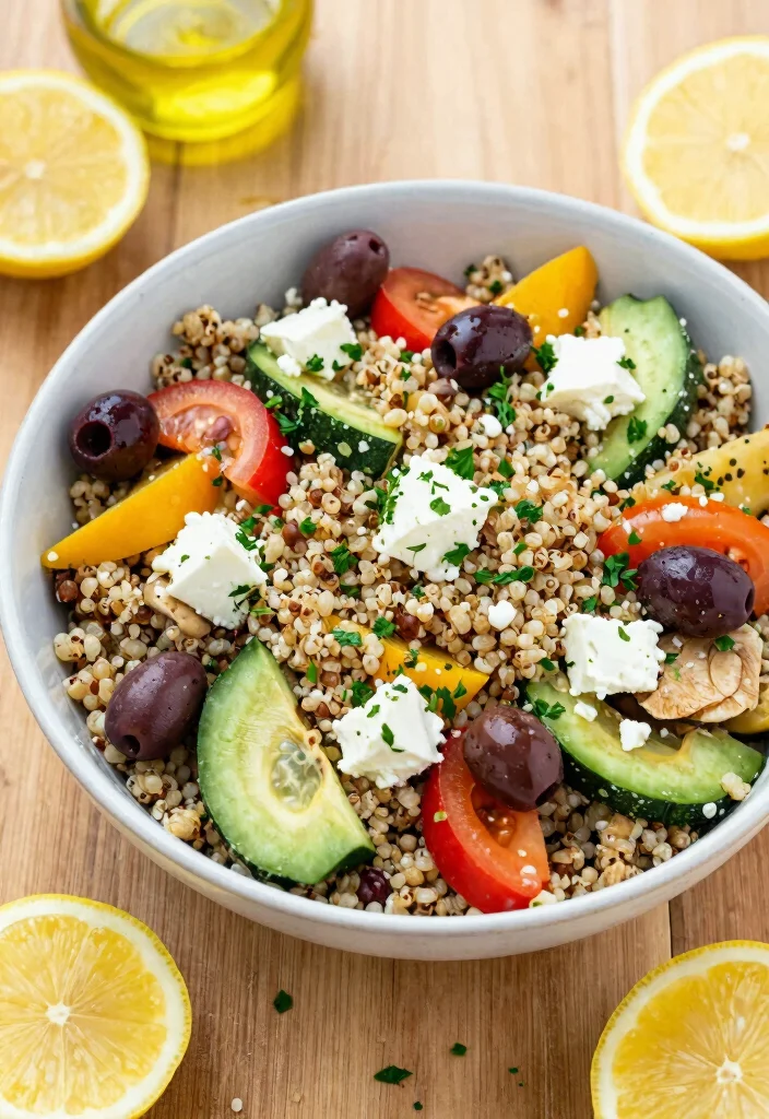 18 One-Pot Vegetarian Meals with Minimal Cleanup - 6. Mediterranean Quinoa Salad Bowl 1