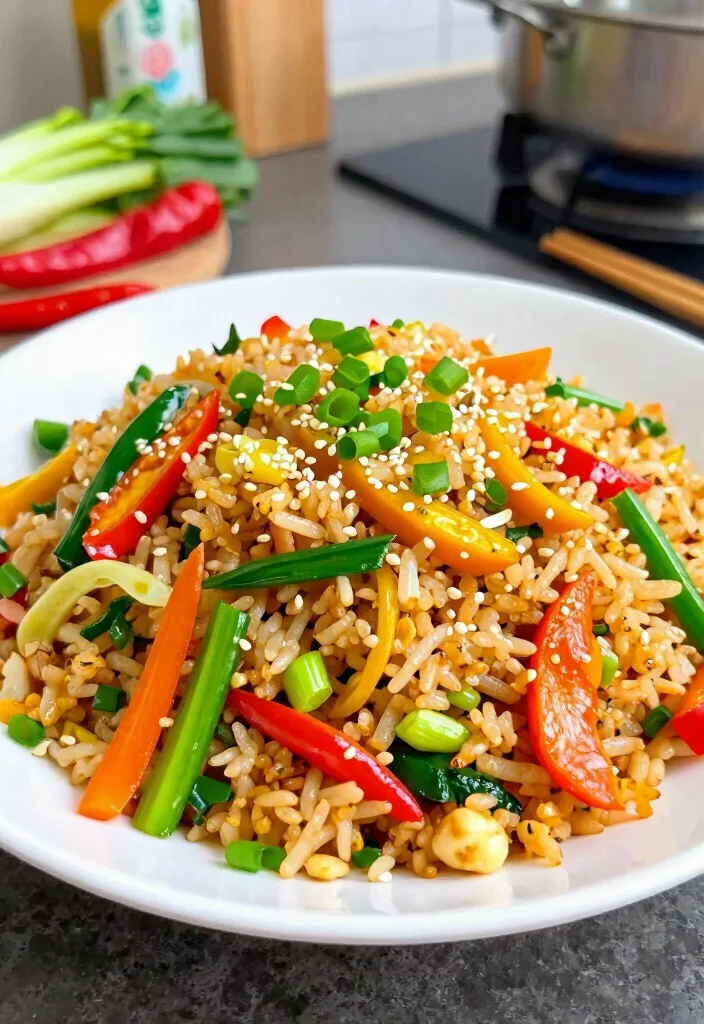 18 One-Pot Vegetarian Meals with Minimal Cleanup - 7. One-Pot Vegetable Fried Rice 1