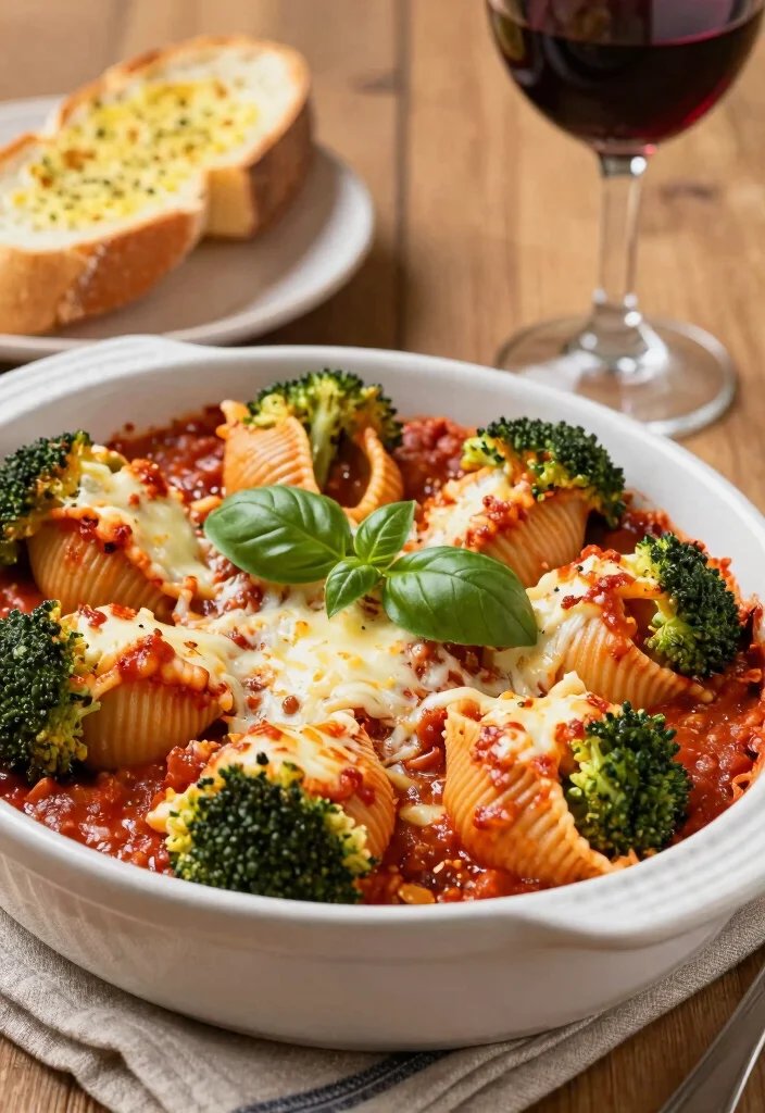 18 Quick & Easy Vegetarian Dinner Recipes Ready Tonight - 10. Broccoli and Cheese Stuffed Shells 1