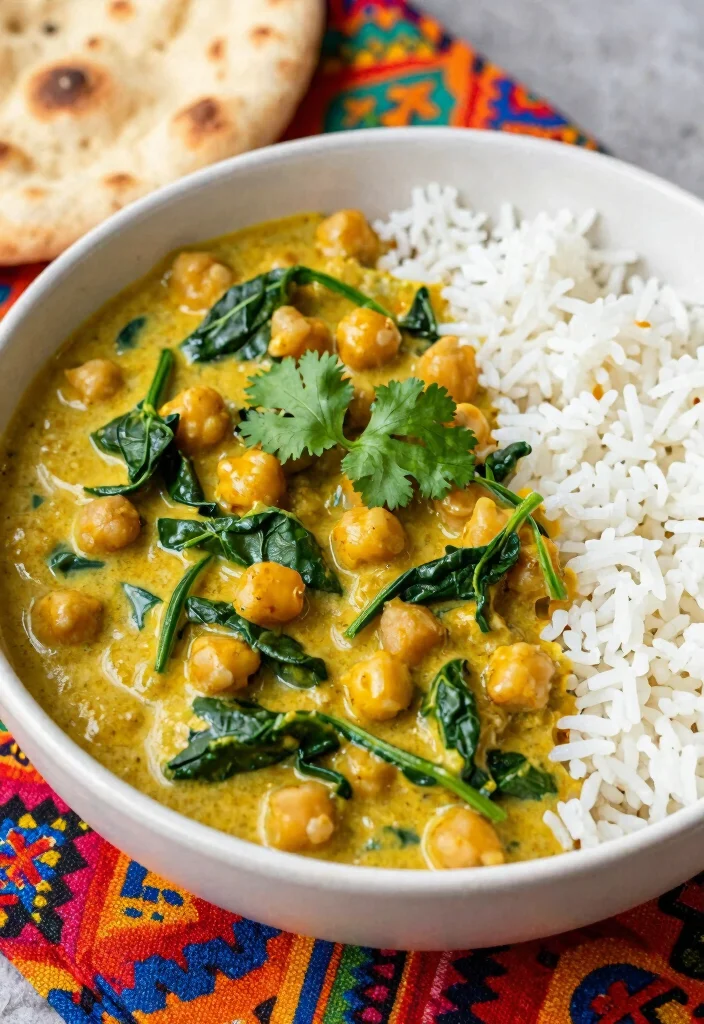 18 Quick & Easy Vegetarian Dinner Recipes Ready Tonight - 3. Chickpea and Spinach Curry 1