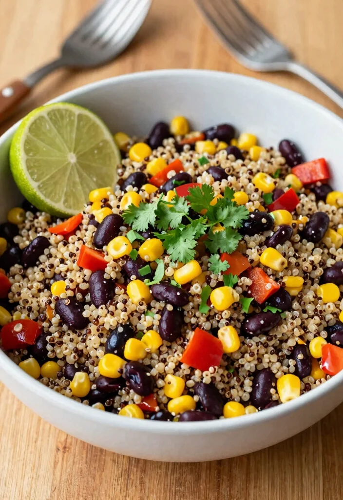 18 Quick & Easy Vegetarian Dinner Recipes Ready Tonight - 4. Quinoa and Black Bean Salad 1