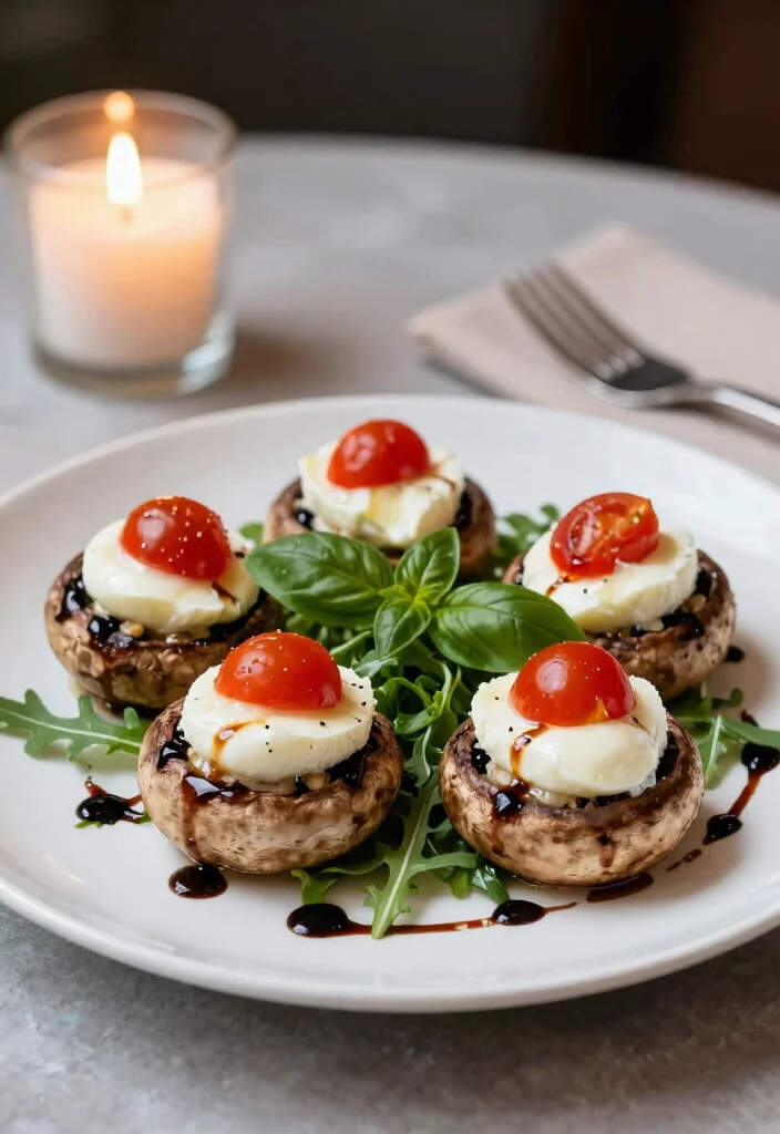 18 Quick & Easy Vegetarian Dinner Recipes Ready Tonight - 5. Caprese Stuffed Portobello Mushrooms 1