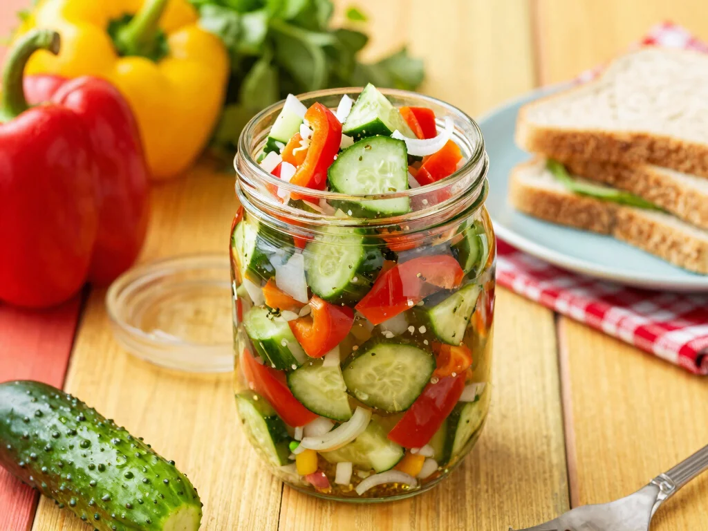 18 Recipes with Pickle Juice (Surprisingly Delicious) - 11. Pickled Vegetable Relish 1