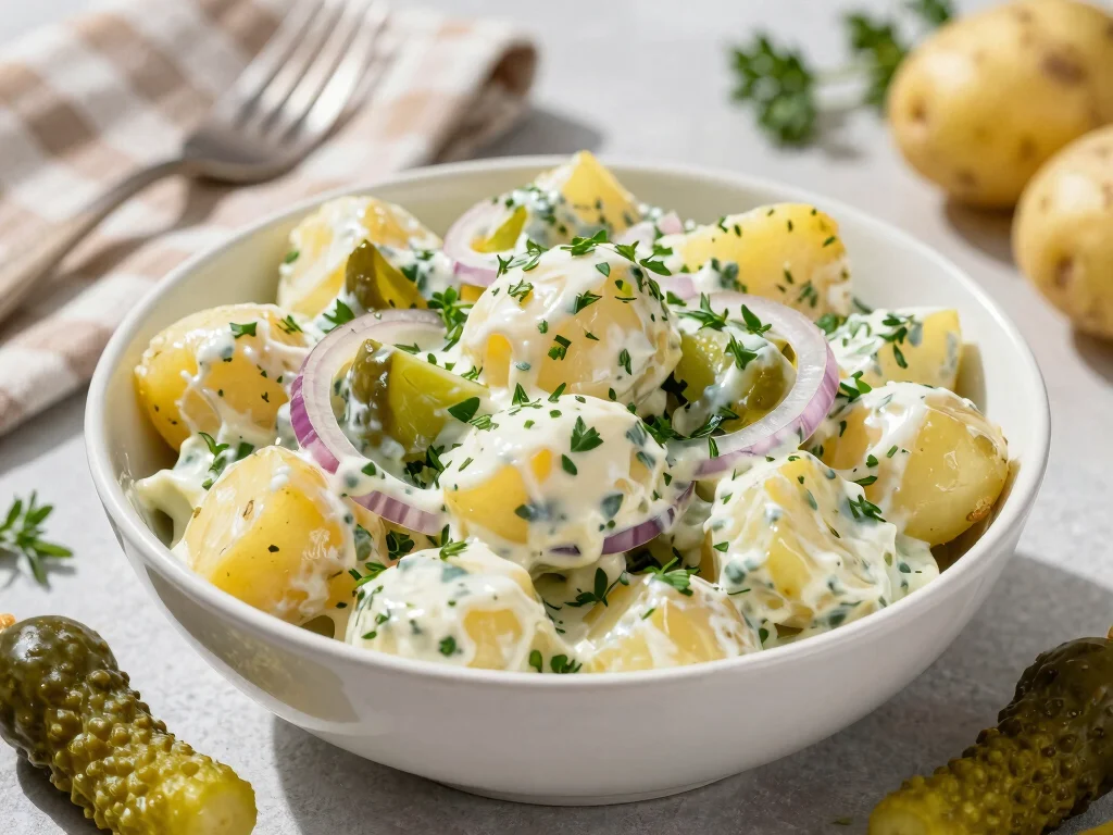 18 Recipes with Pickle Juice (Surprisingly Delicious) - 2. Pickle Juice Potato Salad 1