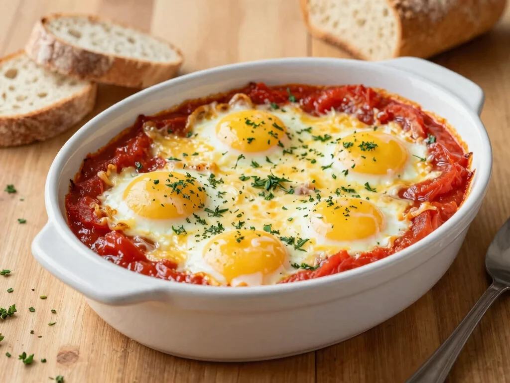 18 Savory Recipes with Tomato Juice: Easy & Delicious Ideas - 11. Tomato Juice Baked Eggs 1