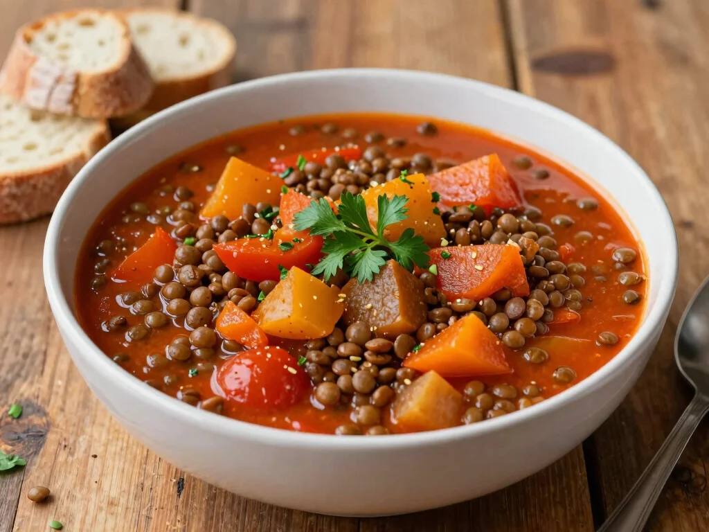 18 Savory Recipes with Tomato Juice: Easy & Delicious Ideas - 12. Tomato Juice & Lentil Stew 1