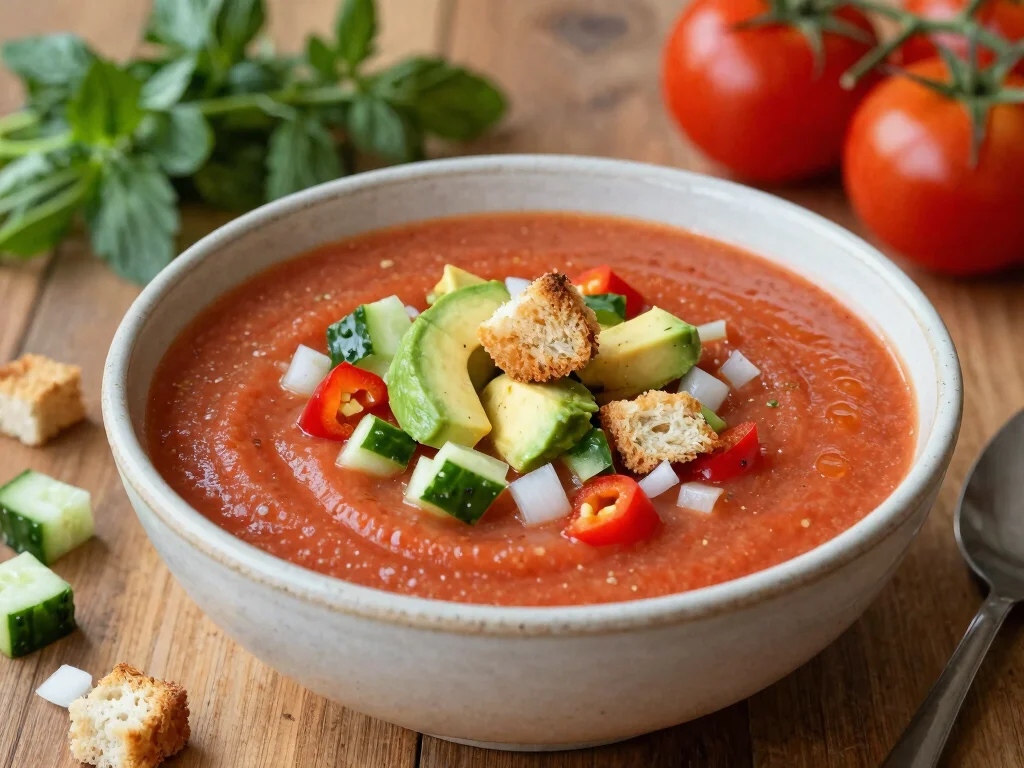 18 Savory Recipes with Tomato Juice: Easy & Delicious Ideas - 2. Savory Tomato Juice Gazpacho 1