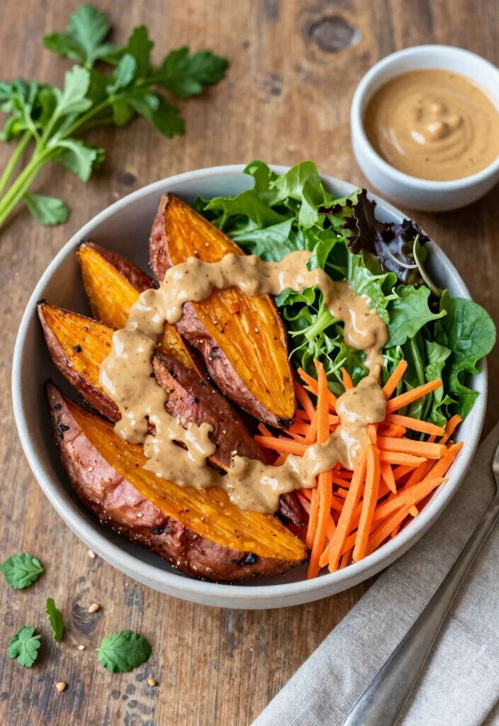 18 Vegetarian 5-Ingredient Recipes Anyone Can Cook - 11. Thai Peanut Sweet Potato Buddha Bowl 1