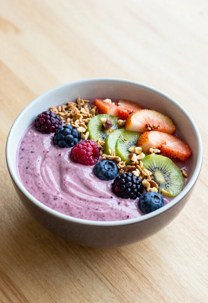 18 Vegetarian 5-Ingredient Recipes Anyone Can Cook - 18. Berry Smoothie Bowl 1