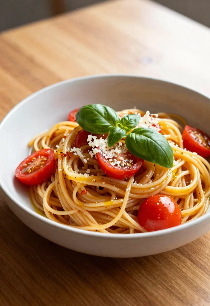 18 Vegetarian 5-Ingredient Recipes Anyone Can Cook - 3. Tomato Basil Pasta 1