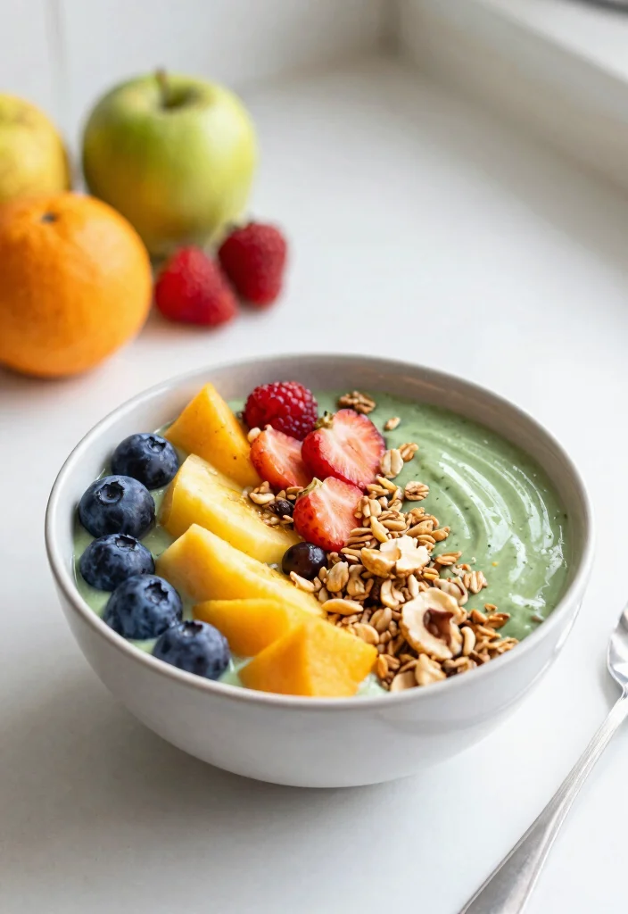 18 Vegetarian 7-Day Meal Plans for a Healthy Reset - Meal Plan 13: Power-Packed Breakfast Smoothie Bowls 1