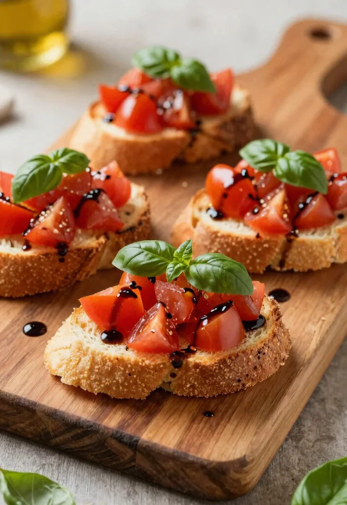 18 Vegetarian Finger Foods for a Crowd-Pleasing Party - 17. Tomato Basil Bruschetta 1