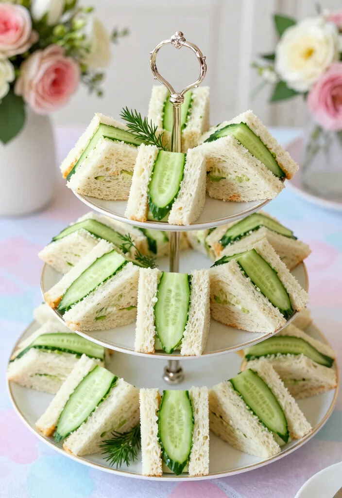 18 Vegetarian Finger Foods for a Crowd-Pleasing Party - 7. Cucumber Sandwiches 1