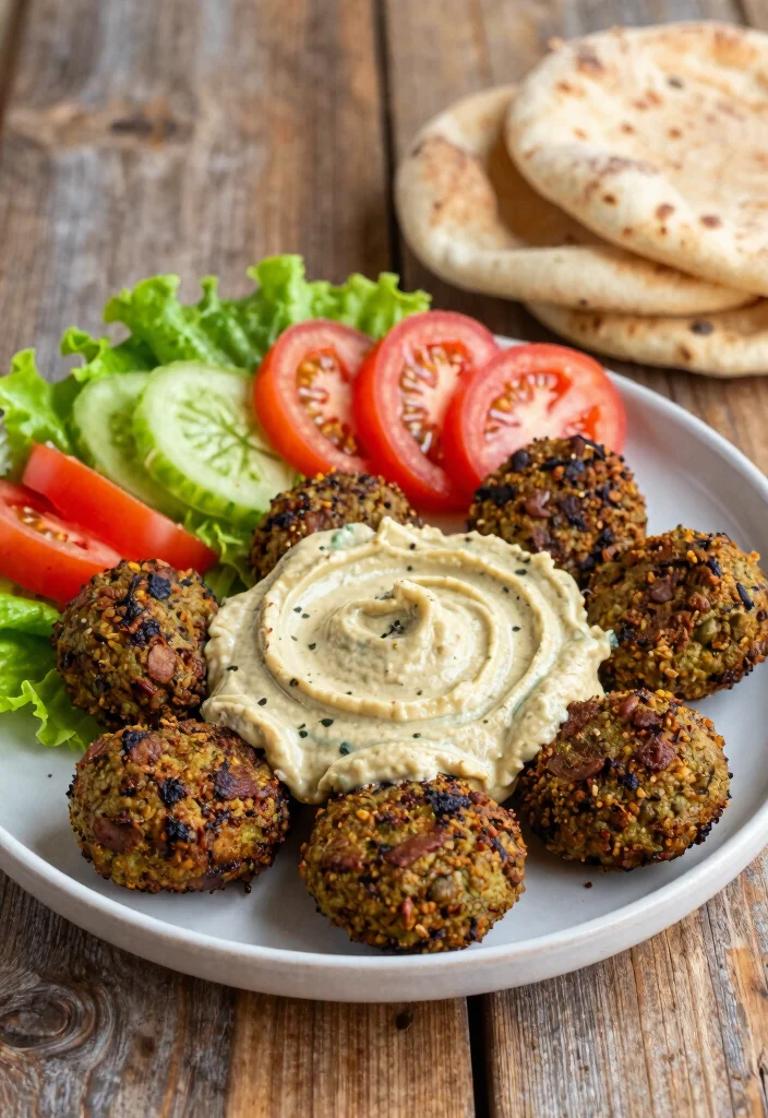 18 Vegetarian Lunch Meal Prep Ideas for Work or School - 15. Baked Falafel with Tahini Sauce 1