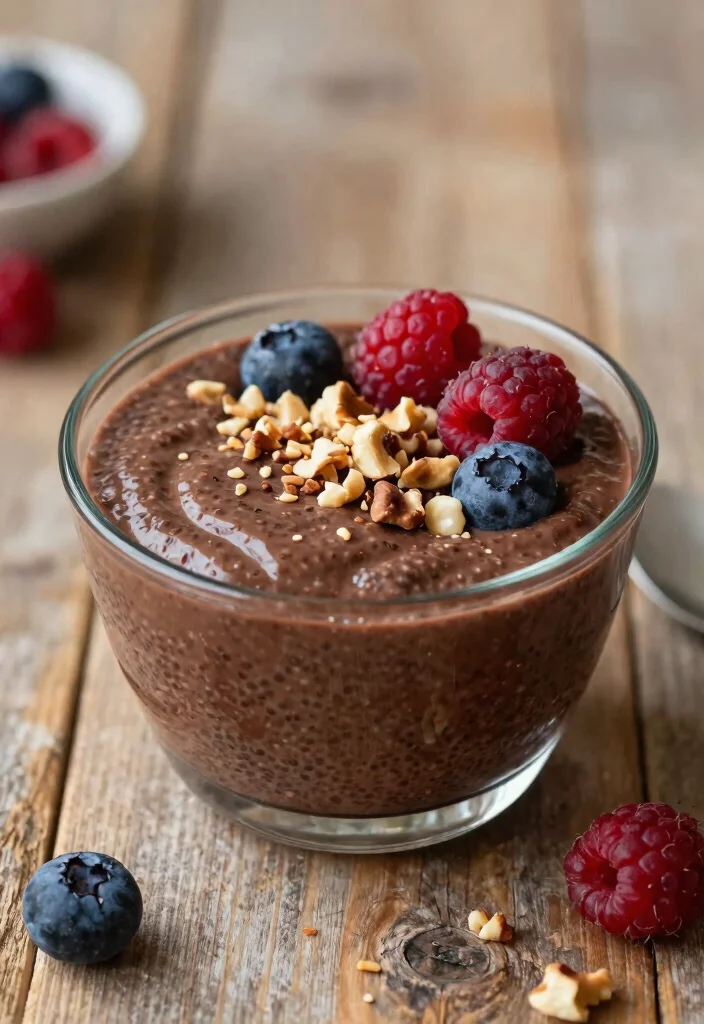 18 Vegetarian Lunch Meal Prep Ideas for Work or School - 17. Chocolate Chia Pudding 1