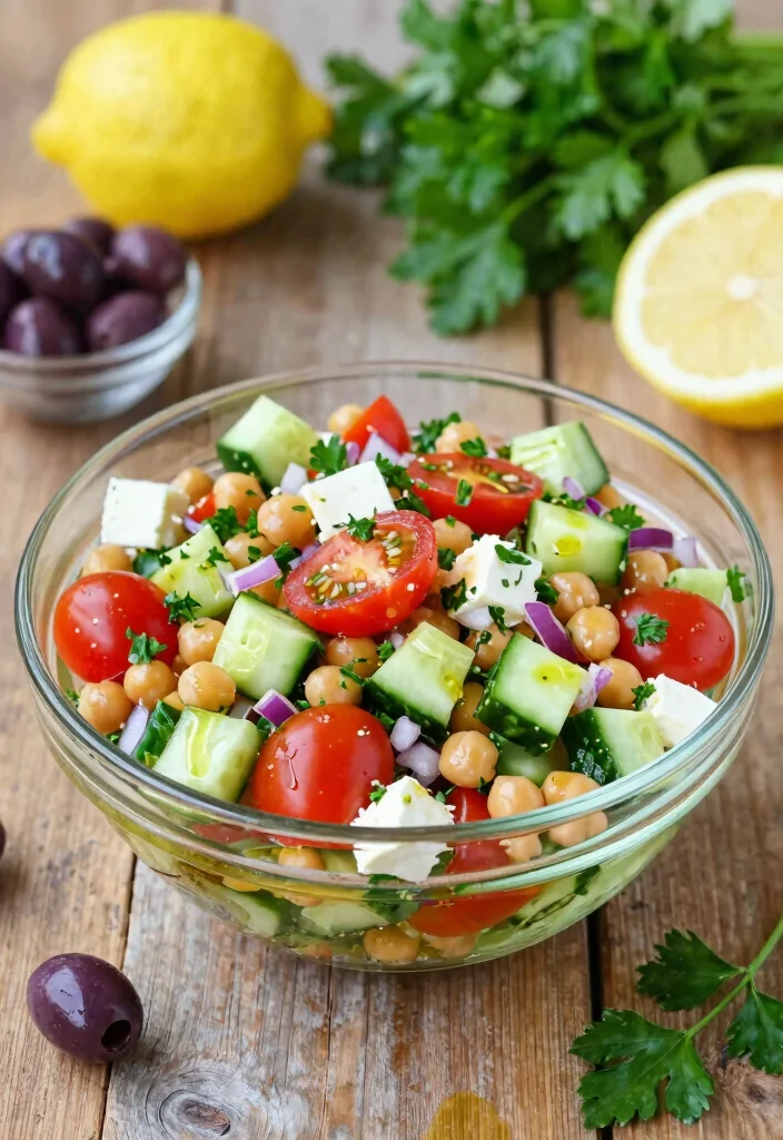 18 Vegetarian Lunch Meal Prep Ideas for Work or School - 2. Mediterranean Chickpea Salad 1