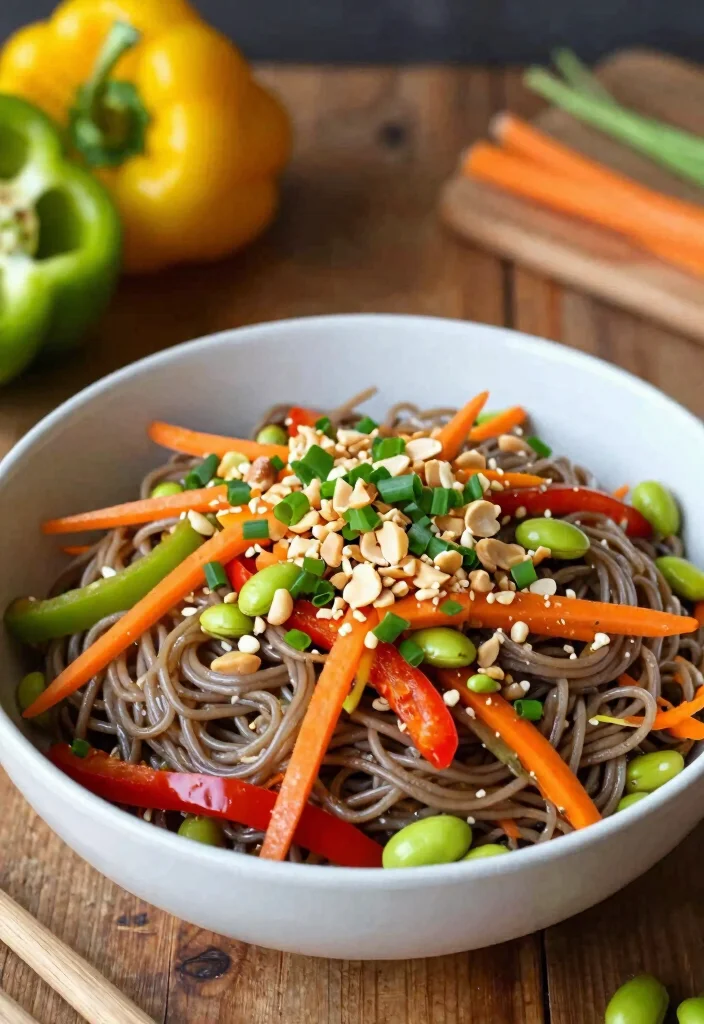 18 Vegetarian Lunch Meal Prep Ideas for Work or School - 6. Thai Peanut Noodle Salad 1