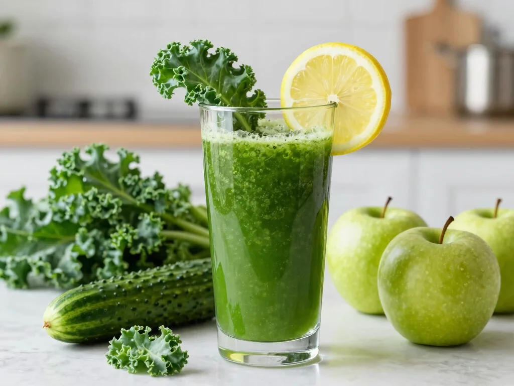 19 Fresh Fruit Juice Recipes (Sweet & Refreshing) - 5. Green Detox Juice 1