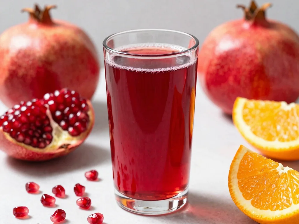 19 Fresh Fruit Juice Recipes (Sweet & Refreshing) - 9. Pomegranate Citrus Medley 1