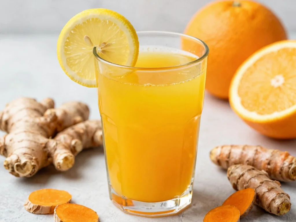19 Heart Healthy Juice Recipes for Cardiovascular Health - 12. Ginger Turmeric Tonic 1
