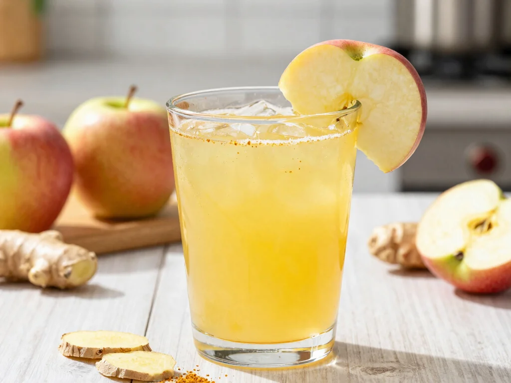 19 Heart Healthy Juice Recipes for Cardiovascular Health - 14. Apple Ginger Zing Juice 1