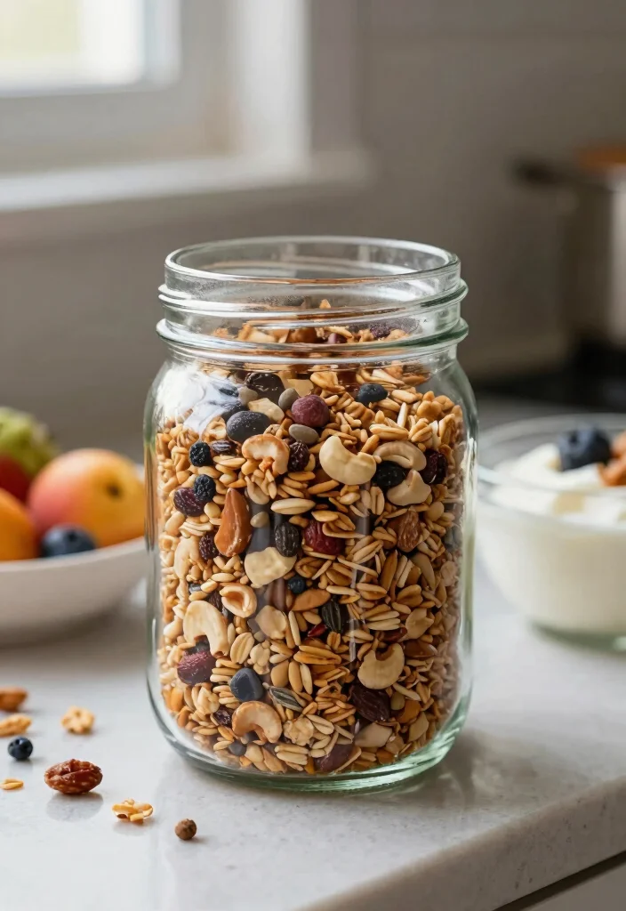 19 High-Protein Vegetarian Breakfast Recipes for More Energy - 12. Protein-Packed Granola 1