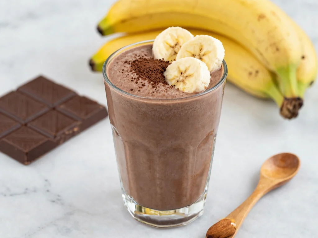19 Juice It Up Smoothies You Can Make at Home - 4. Chocolate Banana Smoothie 1