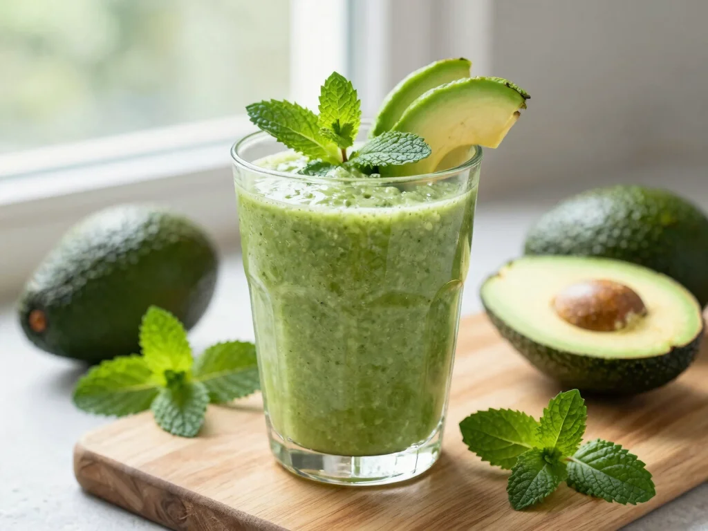 19 Juice It Up Smoothies You Can Make at Home - 5. Avocado Mint Smoothie 1