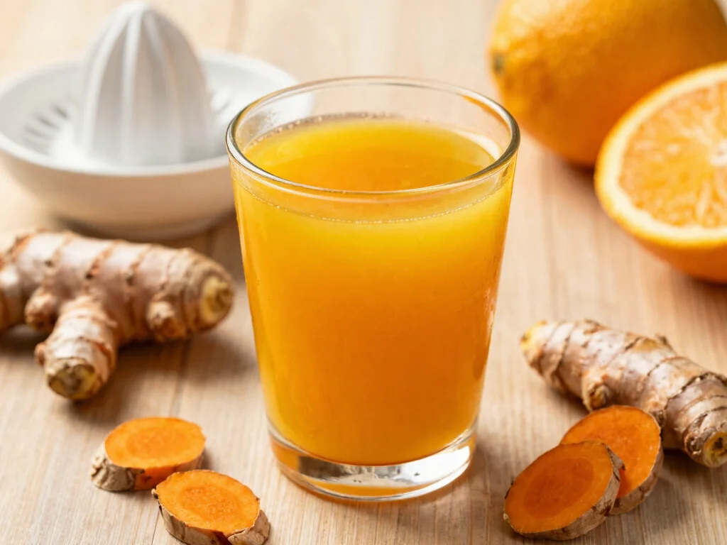 19 Juice Recipes for Energy Boosting - 11. Ginger Turmeric Tonic 1