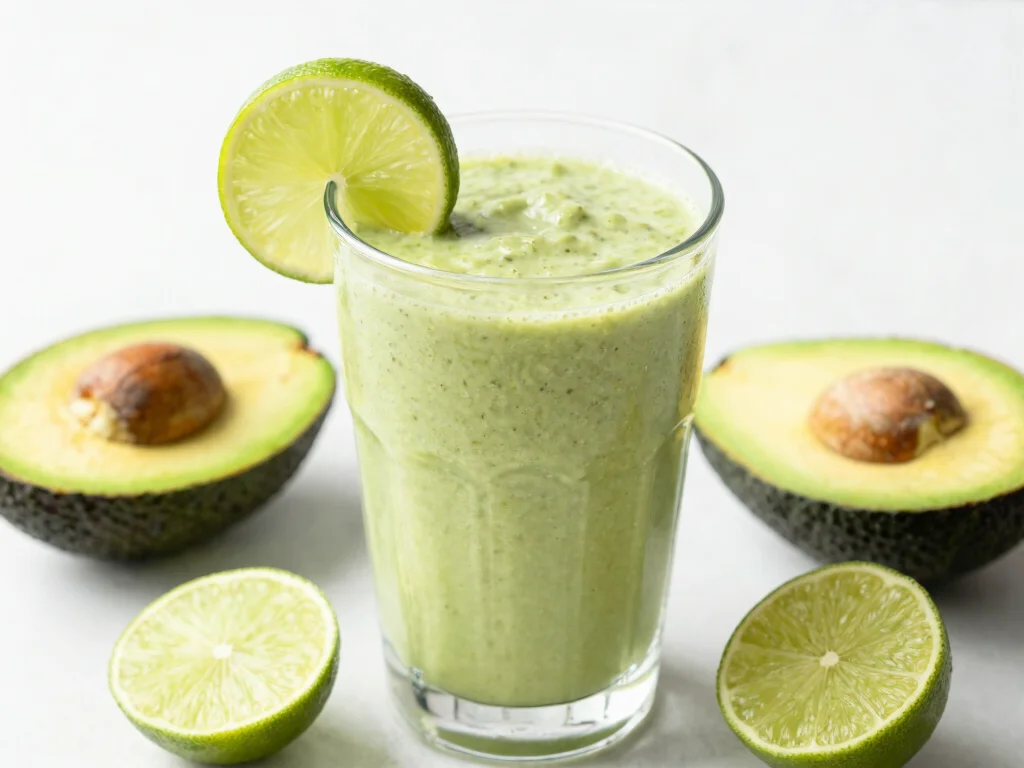 19 Juice Recipes for Energy Boosting - 14. Avocado Lime Smoothie 1