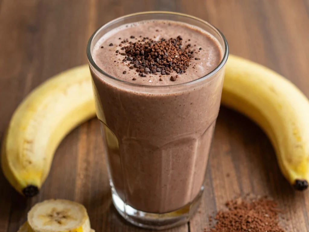 19 Juice Recipes for Energy Boosting - 17. Creamy Cocoa Energy Shake 1