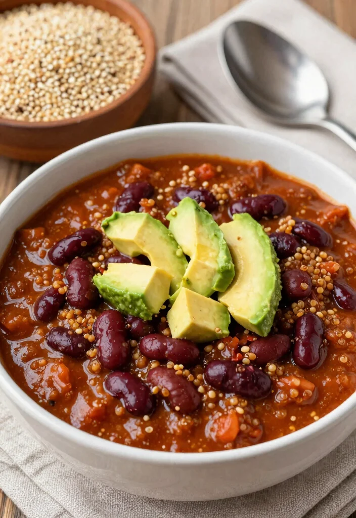 19 Meatless 3-Bean Chili Recipes Full of Flavor - 13. Hearty Bean and Quinoa Chili 1