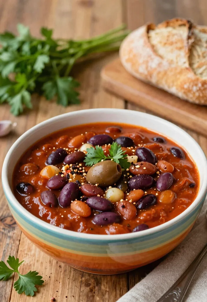 19 Meatless 3-Bean Chili Recipes Full of Flavor - 16. Spanish-inspired 3-Bean Chili 1