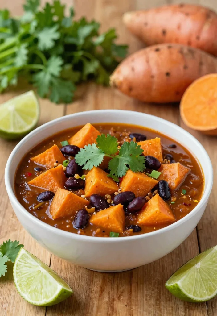 19 Meatless 3-Bean Chili Recipes Full of Flavor - 2. Sweet Potato and Black Bean Chili 1
