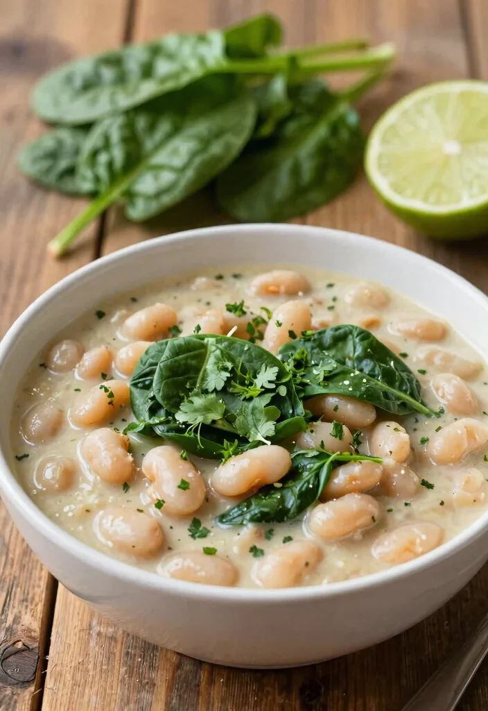 19 Meatless 3-Bean Chili Recipes Full of Flavor - 7. White Bean Chili with Spinach 1