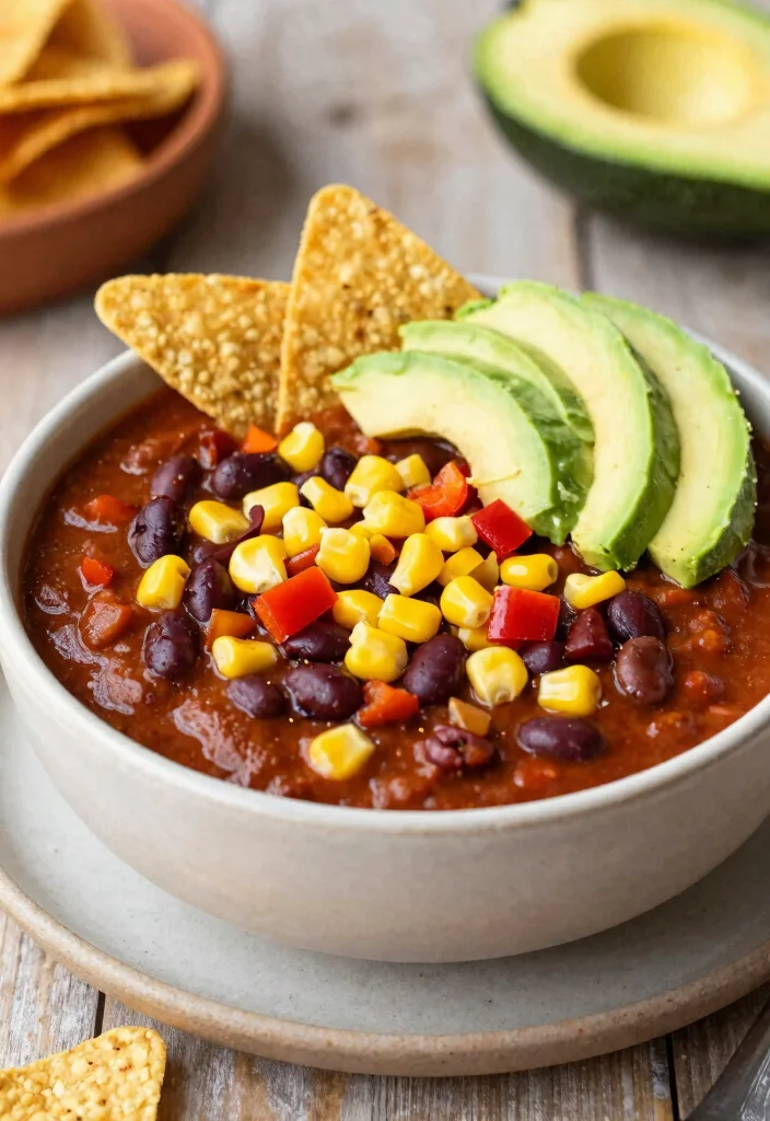 19 Meatless 3-Bean Chili Recipes Full of Flavor - 8. Tex-Mex 3-Bean Chili 1