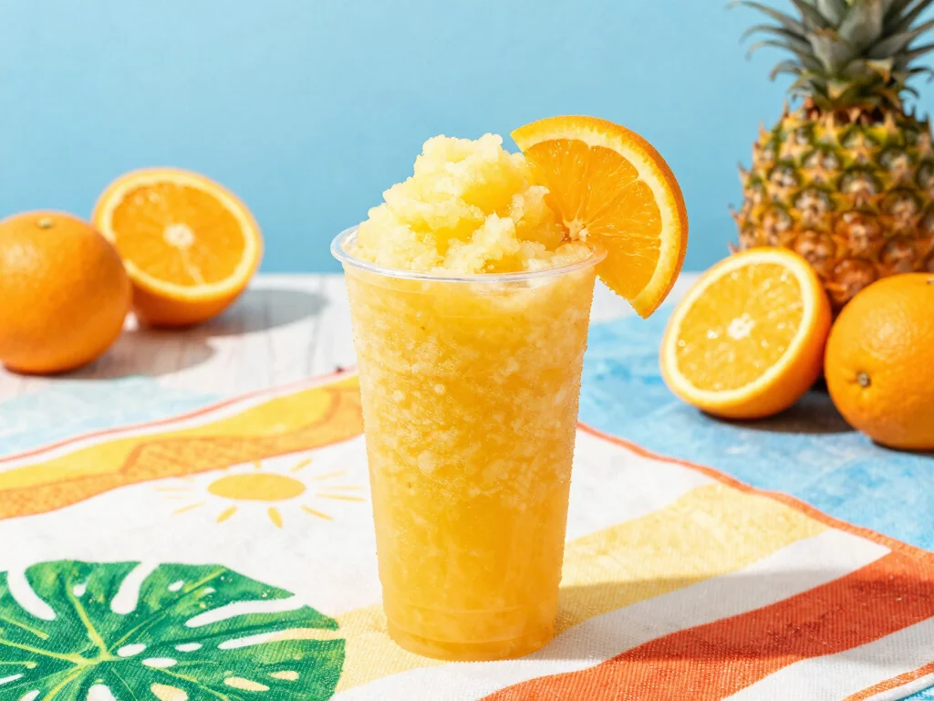 19 Pineapple Juice Drink Recipes (Super Refreshing) - 14. Orange Pineapple Slush 1