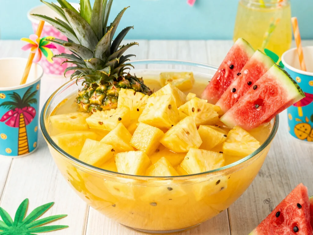 19 Pineapple Juice Drink Recipes (Super Refreshing) - 17. Pineapple Melon Punch 1