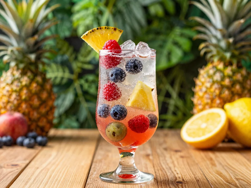 19 Pineapple Juice Drink Recipes (Super Refreshing) - 5. Tropical Pineapple Berry Fizz 1