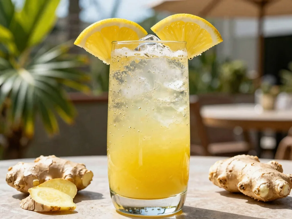 19 Pineapple Juice Drink Recipes (Super Refreshing) - 6. Pineapple Ginger Spritzer 1