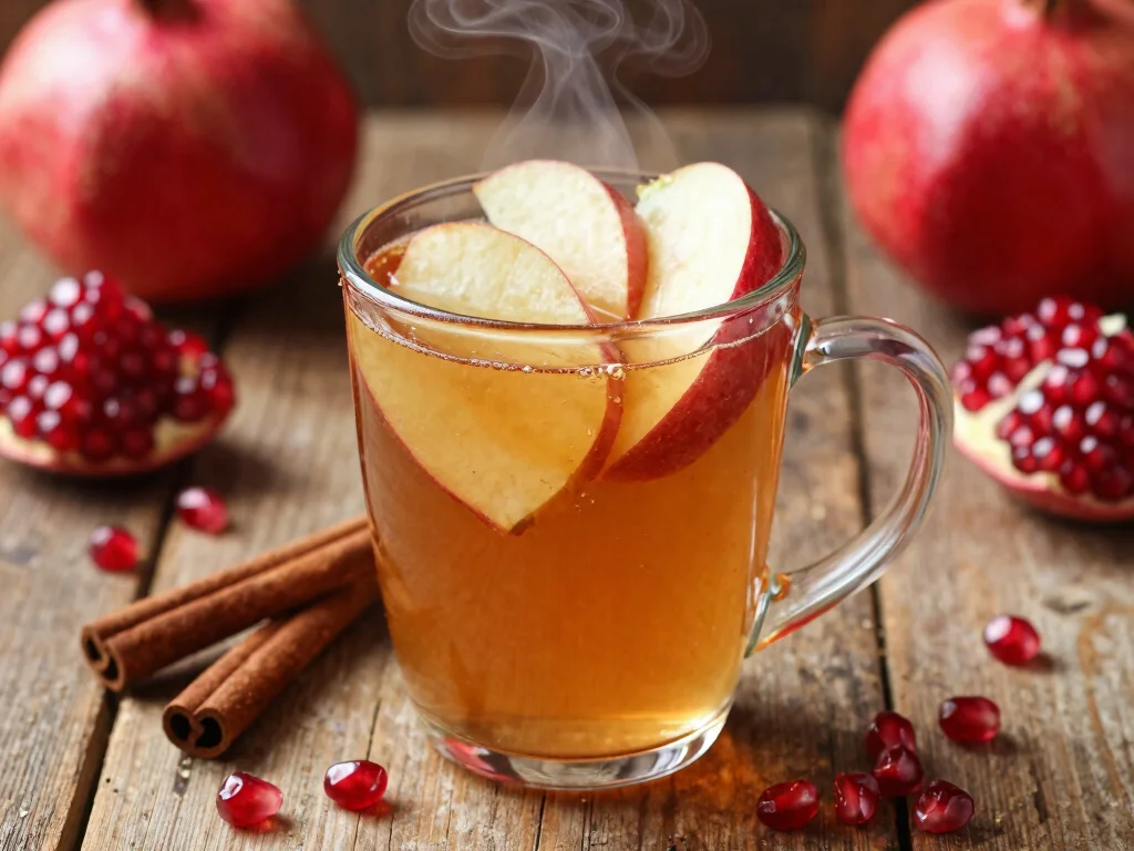19 Pomegranate Juice Recipes (Healthy Antioxidants) - 10. Pomegranate Apple Cider 1