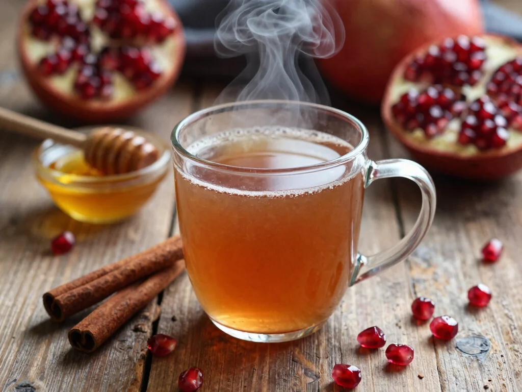 19 Pomegranate Juice Recipes (Healthy Antioxidants) - 5. Spiced Pomegranate Chai Juice 1