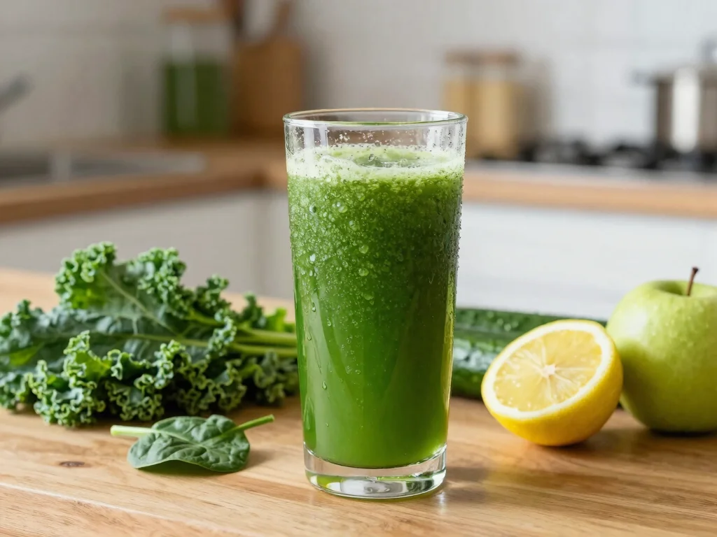 19 Pomegranate Juice Recipes (Healthy Antioxidants) - 6. Pomegranate Green Detox Juice 1